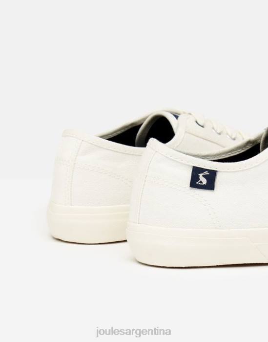 Joules zapatillas con bomba costera orgánica mujer blanco calzado 64BB141
