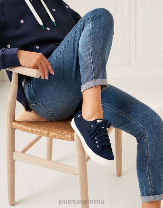 Joules zapatillas con bomba costera orgánica mujer marina francesa calzado 64BB140