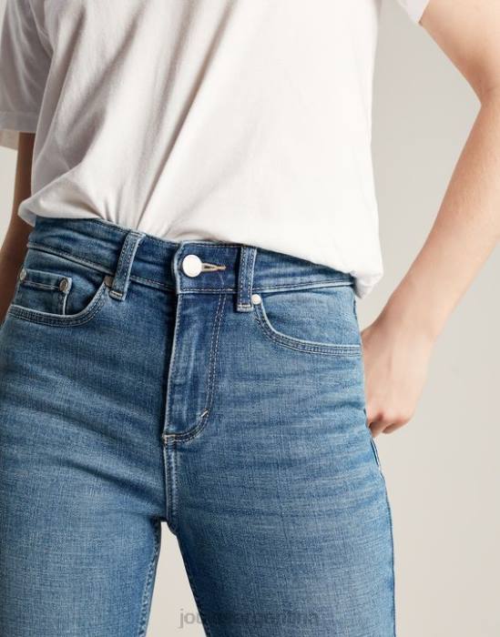 Joules Vaqueros ajustados elásticos de talle alto Monroe mujer mezclilla ligera vestir 64BB1