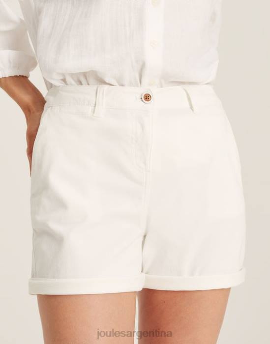 Joules pantalones cortos chinos de longitud media mujer blanco brillante vestir 64BB49