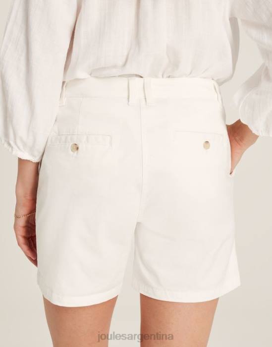 Joules pantalones cortos chinos de longitud media mujer blanco brillante vestir 64BB49