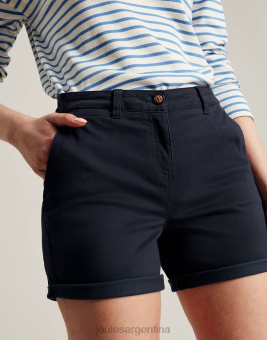 Joules pantalones cortos chinos de longitud media mujer marina francesa vestir 64BB46