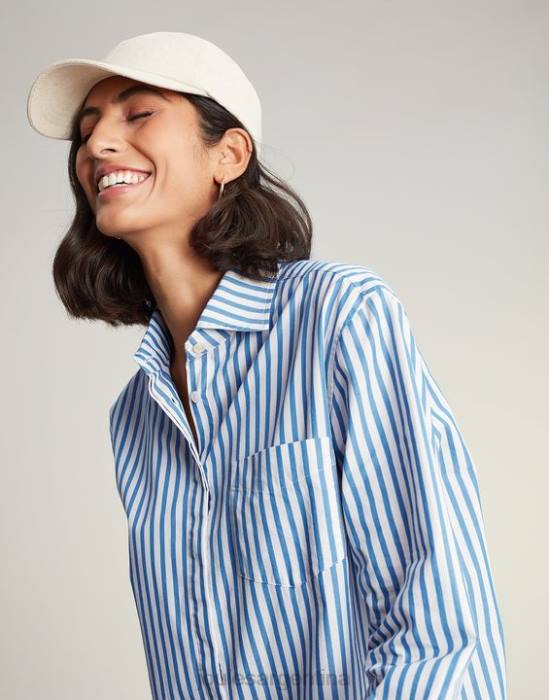 Joules camisa amilla con hombros caídos mujer raya azul vestir 64BB3