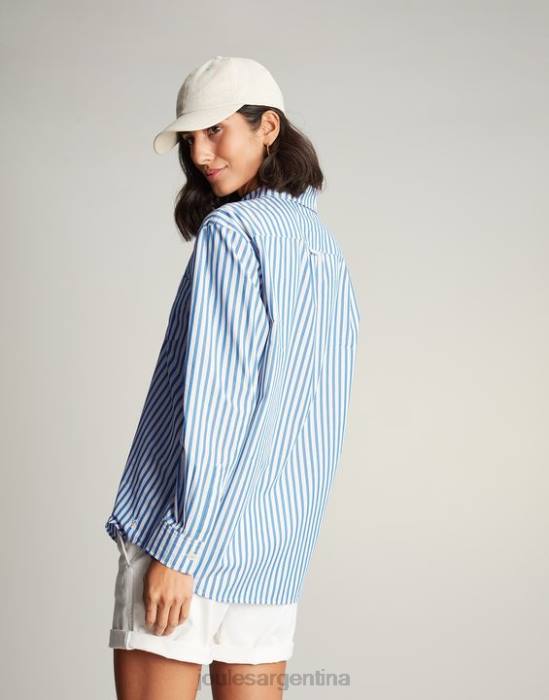 Joules camisa amilla con hombros caídos mujer raya azul vestir 64BB3