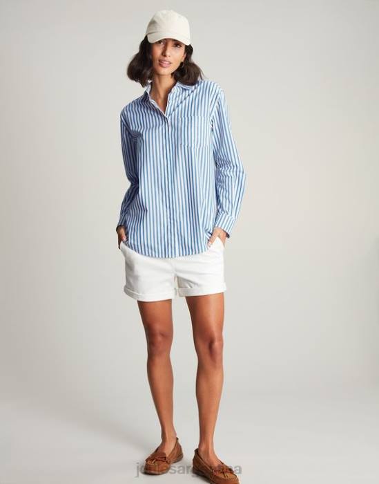 Joules camisa amilla con hombros caídos mujer raya azul vestir 64BB3