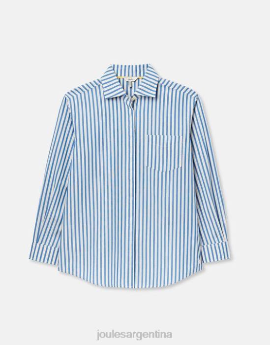 Joules camisa amilla con hombros caídos mujer raya azul vestir 64BB3