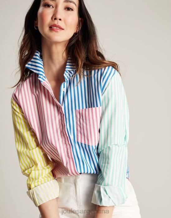 Joules camisa amilla con hombros caídos mujer raya de hotch potch vestir 64BB63