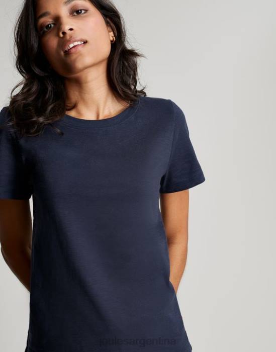 Joules camiseta carley lisa clásica con cuello redondo mujer marina francesa vestir 64BB76