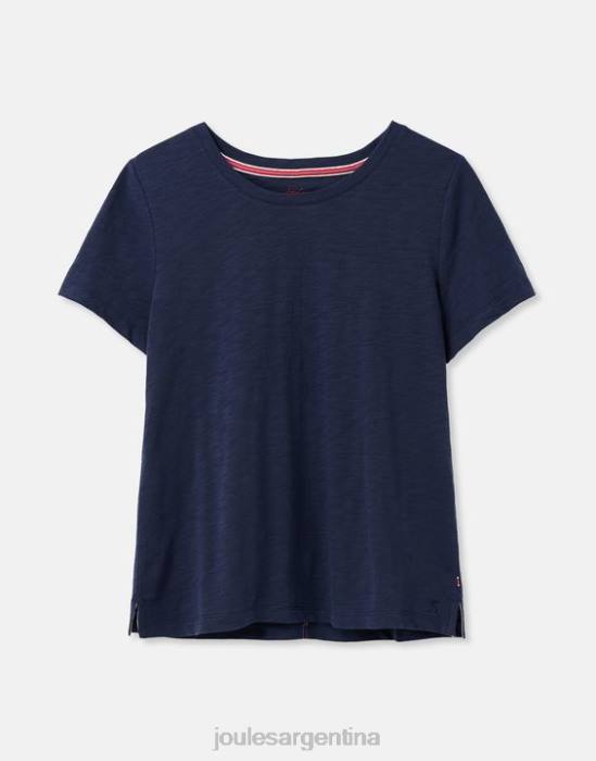Joules camiseta carley lisa clásica con cuello redondo mujer marina francesa vestir 64BB76