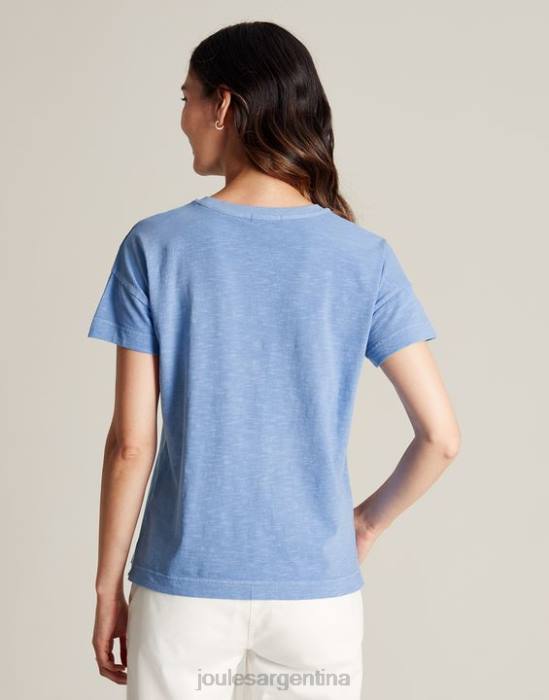 Joules camiseta manga corta macey mujer azul vestir 64BB81