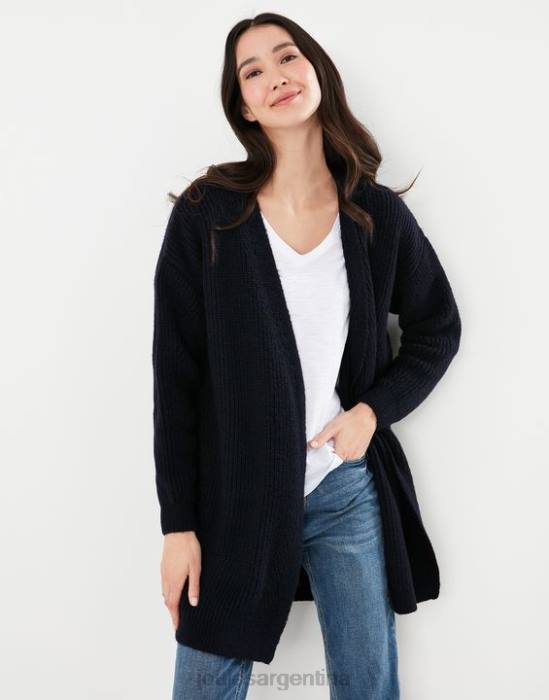 Joules cárdigan largo caroline mujer Gema azul vestir 64BB139