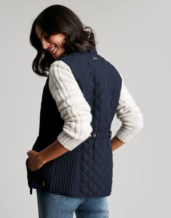 Joules chaleco acolchado con diamantes minx mujer marina marina vestir 64BB35
