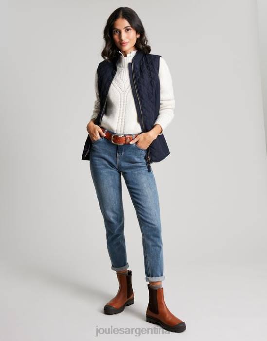 Joules chaleco acolchado con diamantes minx mujer marina marina vestir 64BB35