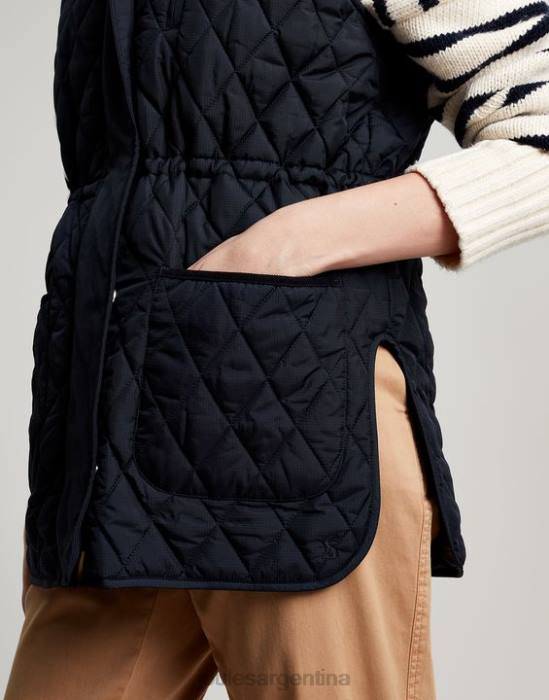 Joules chaleco kempton con colcha de diamantes mujer marina marina vestir 64BB39