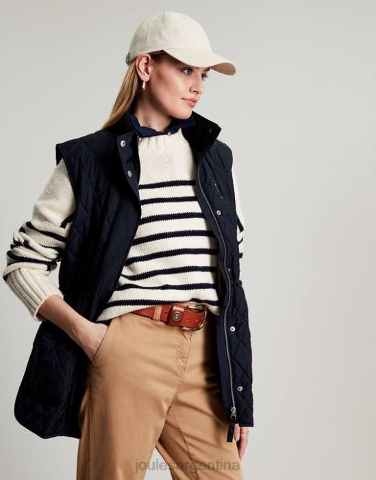 Joules chaleco kempton con colcha de diamantes mujer marina marina vestir 64BB39