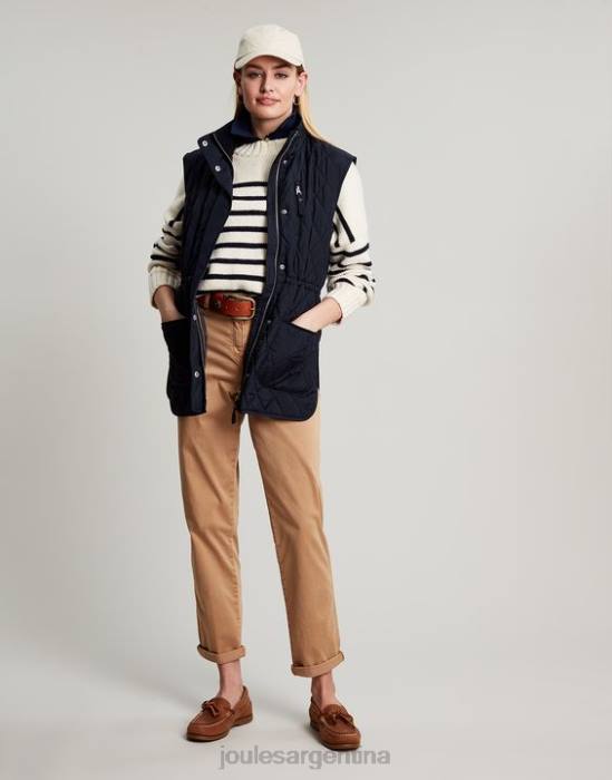 Joules chaleco kempton con colcha de diamantes mujer marina marina vestir 64BB39