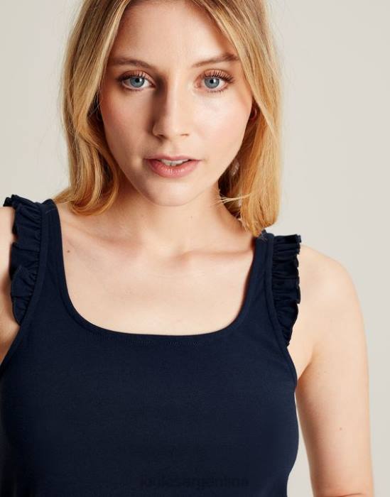 Joules tanque de volantes claire mujer marina francesa vestir 64BB119