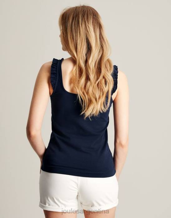 Joules tanque de volantes claire mujer marina francesa vestir 64BB119