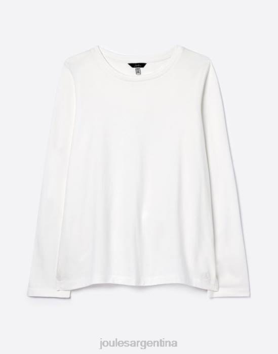 Joules top de manga larga con cuello redondo holly mujer blanco vestir 64BB62