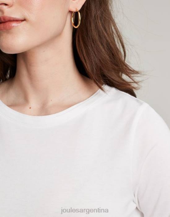 Joules top de manga larga con cuello redondo holly mujer crema vestir 64BB5