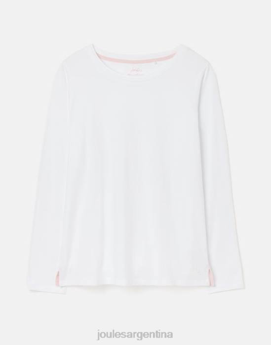 Joules top de manga larga con cuello redondo holly mujer crema vestir 64BB5