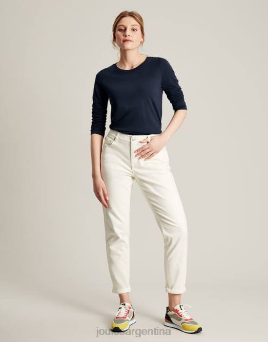 Joules top de manga larga con cuello redondo holly mujer marina francesa vestir 64BB36