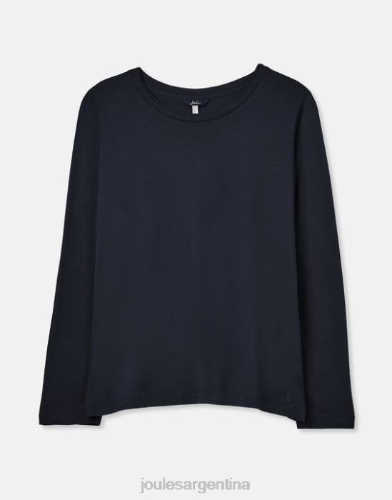 Joules top de manga larga con cuello redondo holly mujer marina francesa vestir 64BB36