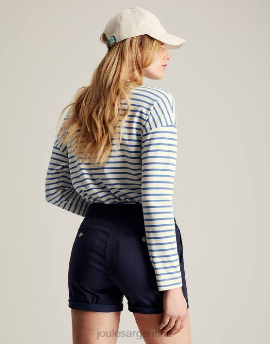 Joules top esther de manga larga con hombros caídos mujer raya azul vestir 64BB34