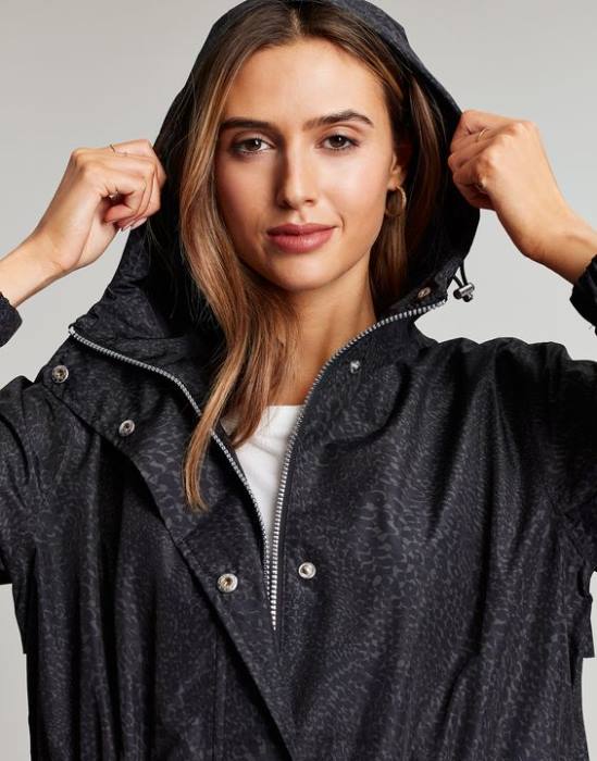 Joules chaqueta plegable impermeable tenby mujer leopardo ondulado vestir 64BB14