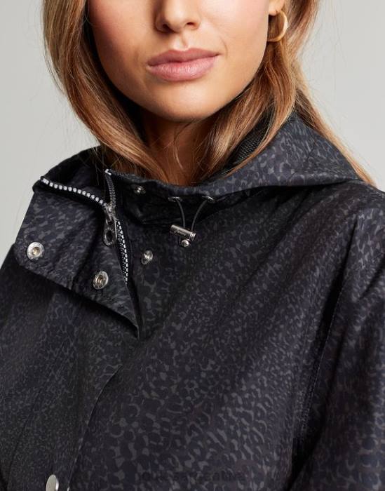 Joules chaqueta plegable impermeable tenby mujer leopardo ondulado vestir 64BB14
