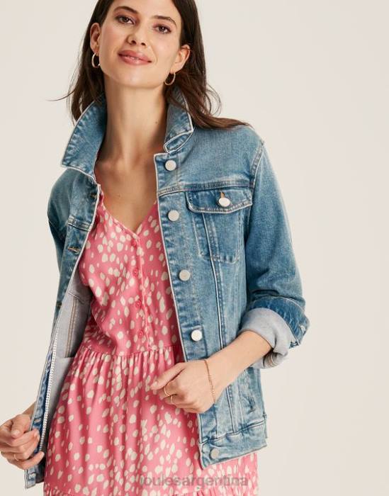 Joules chaqueta vaquera holgada arkley mujer azul claro vestir 64BB24