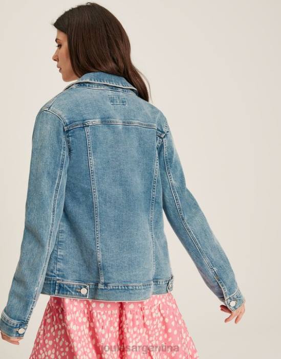 Joules chaqueta vaquera holgada arkley mujer azul claro vestir 64BB24