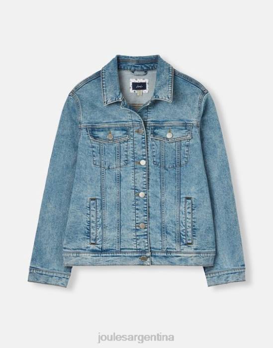 Joules chaqueta vaquera holgada arkley mujer azul claro vestir 64BB24