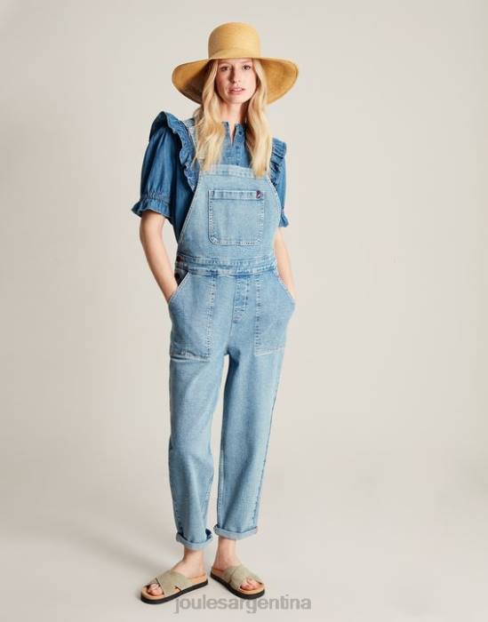 Joules overol de pernera recta rampling mujer índigo claro vestir 64BB61