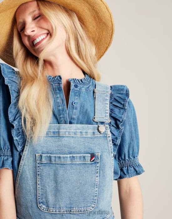 Joules overol de pernera recta rampling mujer índigo claro vestir 64BB61