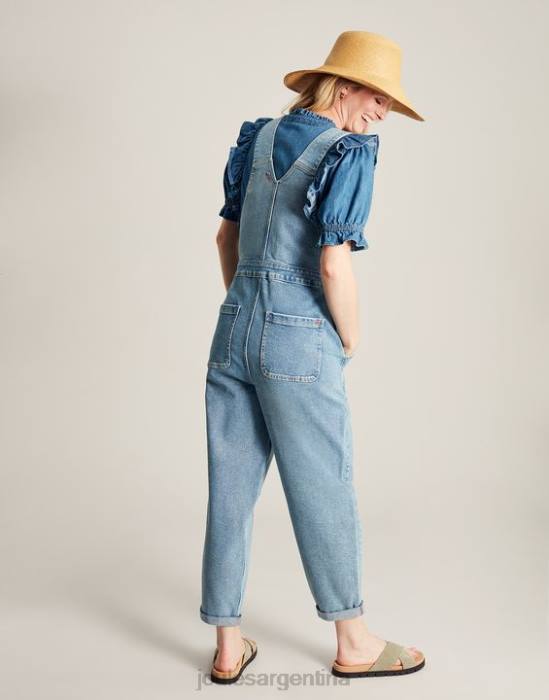 Joules overol de pernera recta rampling mujer índigo claro vestir 64BB61