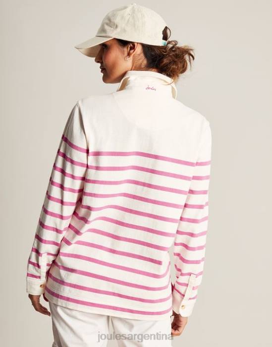 Joules camisa de cubierta ottilie mujer raya rosa vestir 64BB31