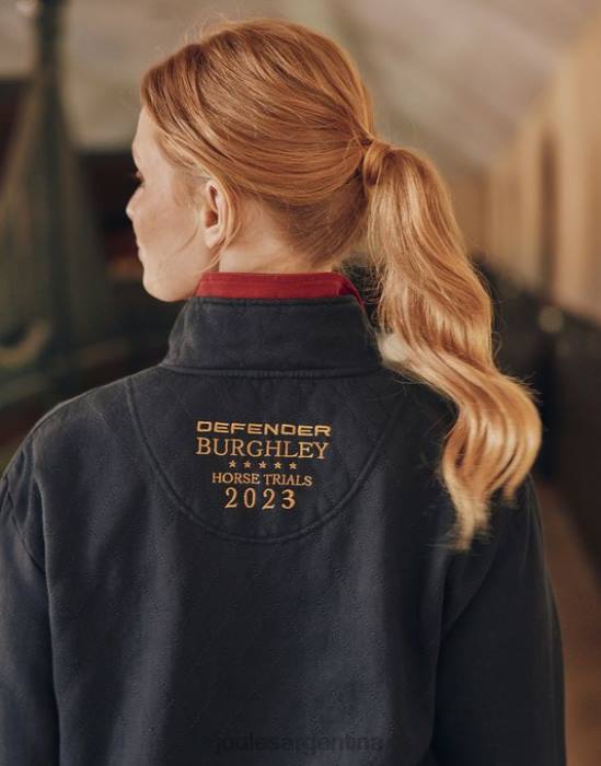 Joules sudadera burghley acolchada con cremallera de 1/4 mujer marina francesa vestir 64BB112