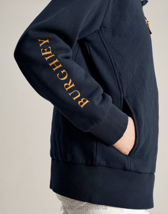 Joules sudadera burghley acolchada con cremallera de 1/4 mujer marina francesa vestir 64BB112