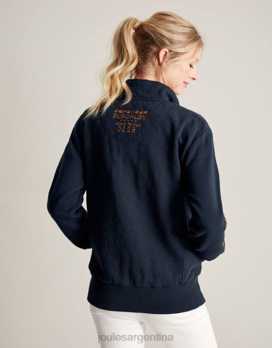 Joules sudadera burghley acolchada con cremallera de 1/4 mujer marina francesa vestir 64BB112