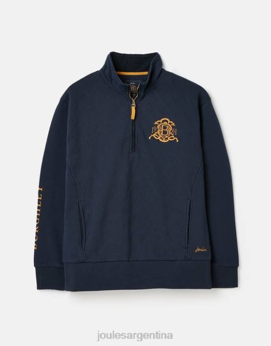 Joules sudadera burghley acolchada con cremallera de 1/4 mujer marina francesa vestir 64BB112