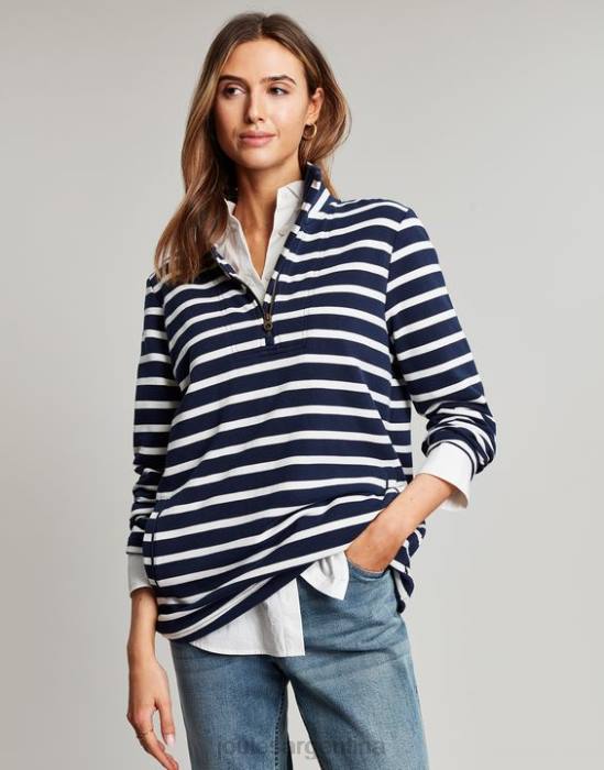 Joules sudadera con rayas mujer raya crema azul marino vestir 64BB27