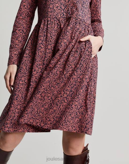 Joules vestido aurora de punto con cremallera mujer floreciente rosa vestir 64BB38