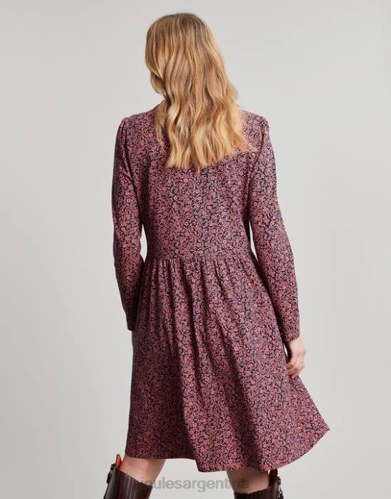 Joules vestido aurora de punto con cremallera mujer floreciente rosa vestir 64BB38