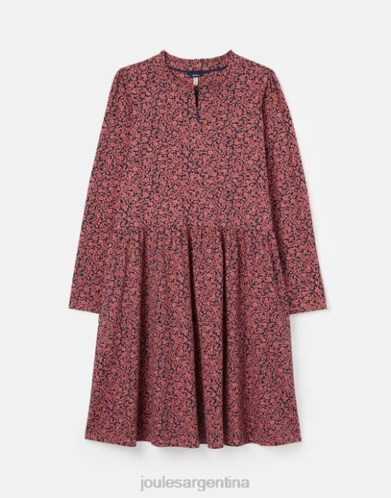 Joules vestido aurora de punto con cremallera mujer floreciente rosa vestir 64BB38