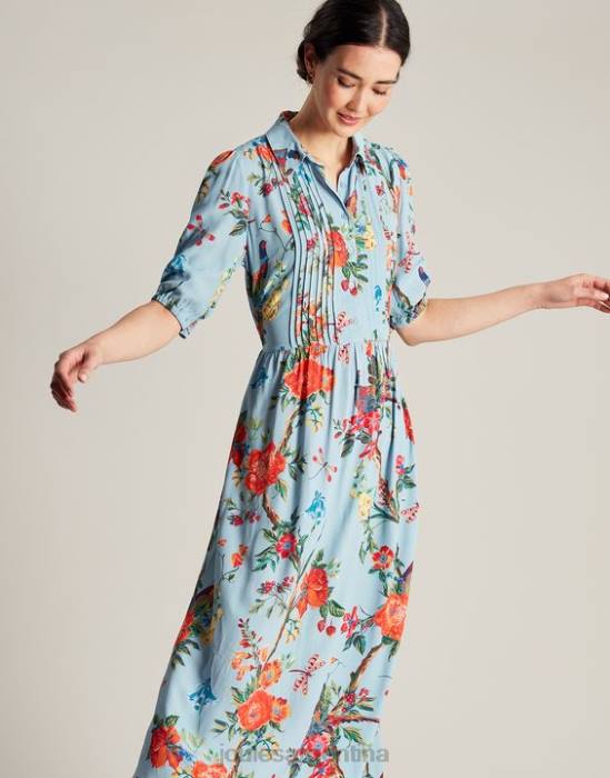 Joules vestido camisero ámbar mujer flores azules vestir 64BB12