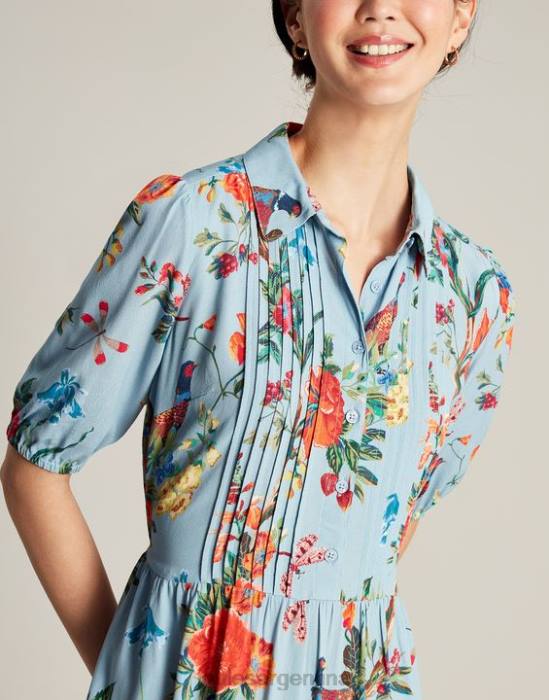Joules vestido camisero ámbar mujer flores azules vestir 64BB12