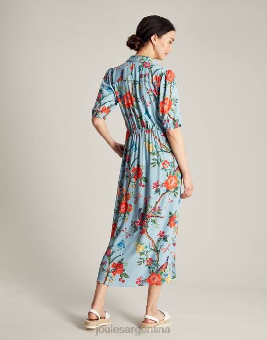 Joules vestido camisero ámbar mujer flores azules vestir 64BB12