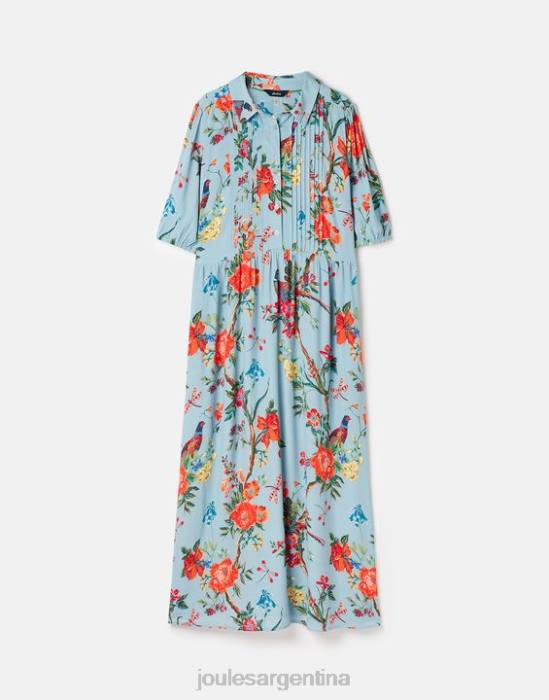 Joules vestido camisero ámbar mujer flores azules vestir 64BB12