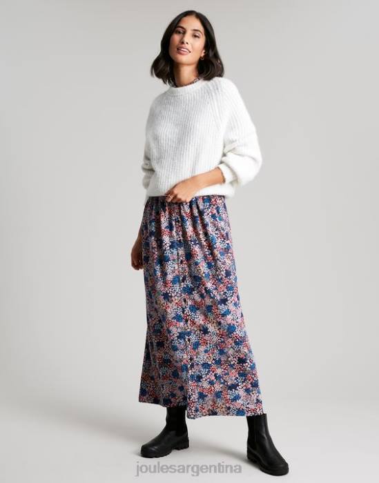 Joules vestido camisero midi de punto Nova mujer florete azul marino vestir 64BB64